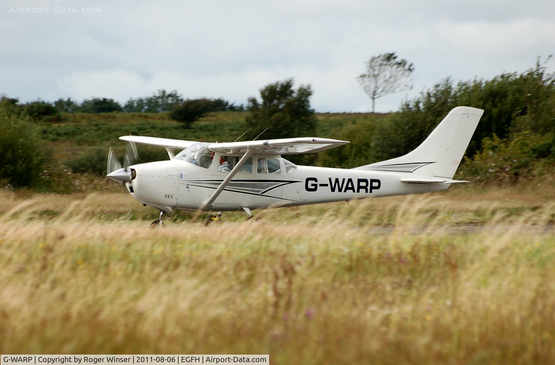 G-WARP, 1963 Cessna 182F Skylane C/N 182-54633, Visiting Cessna Skylane departing Runway 22.
