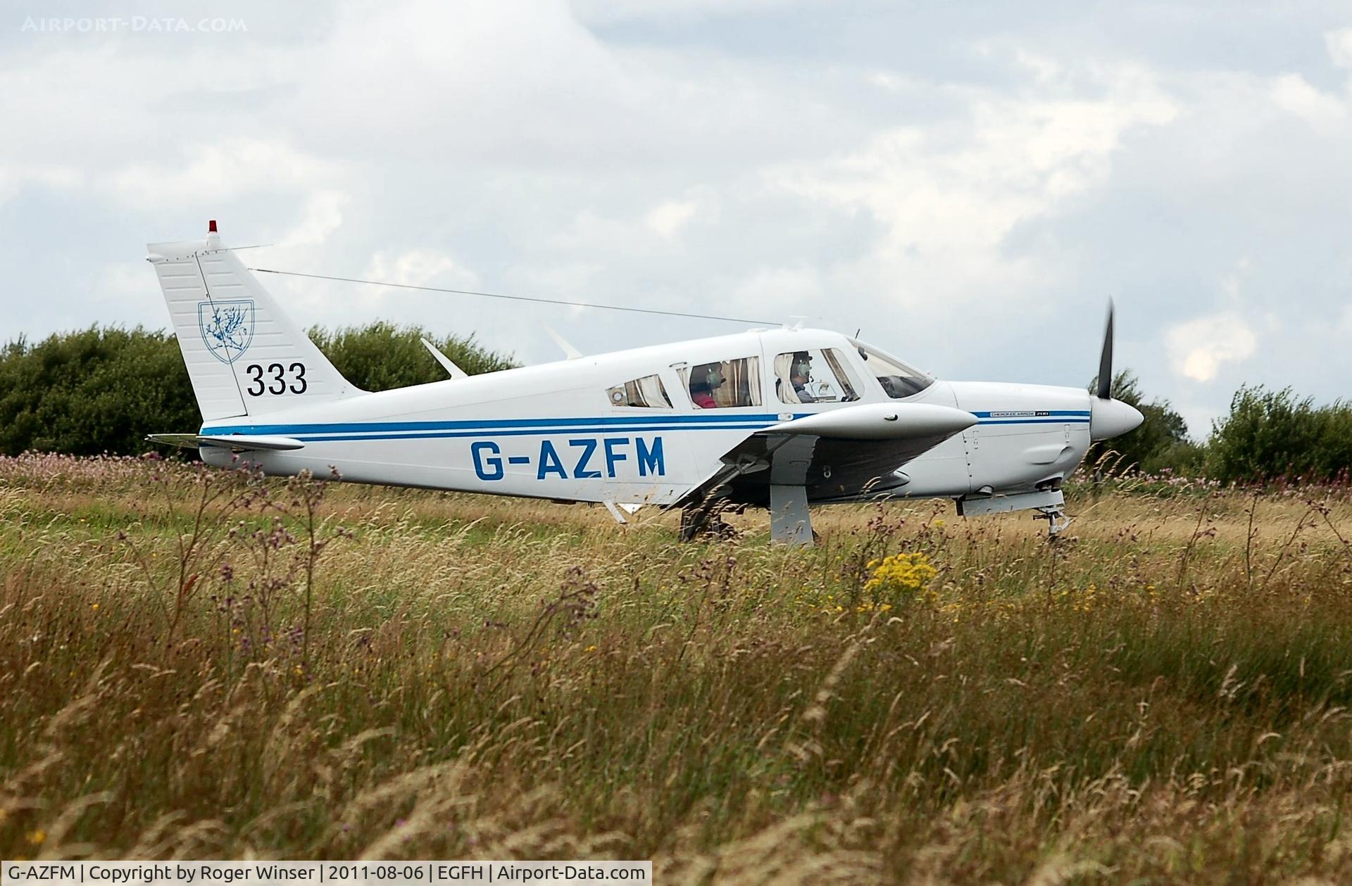 G-AZFM, 1971 Piper PA-28R-200 Cherokee Arrow C/N 28R-7135218, Visiting Piper Cherokee Arrow taxying prior to departure.