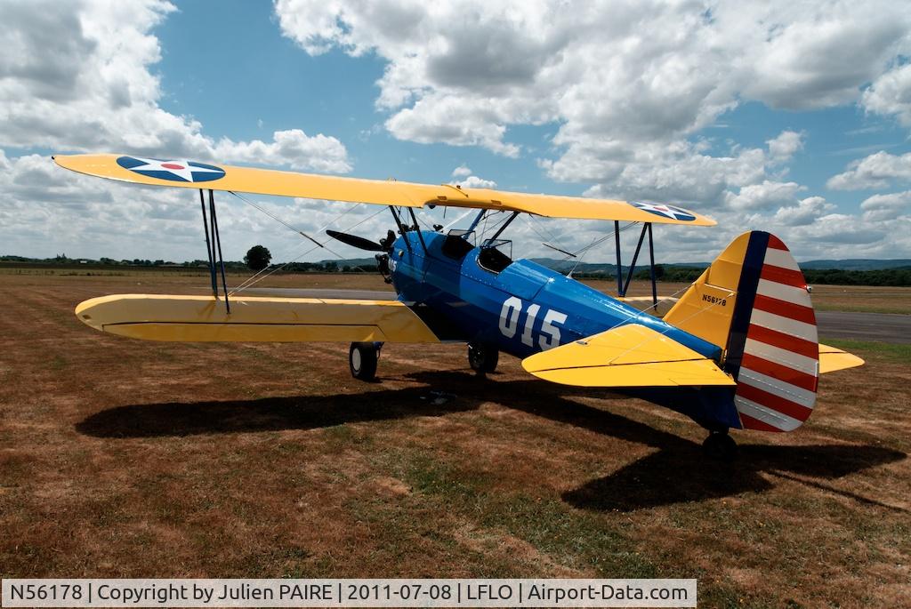 N56178, 1941 Boeing A75N1(PT17) C/N 75-359, Happy Stearman in Roanne (LFLO)