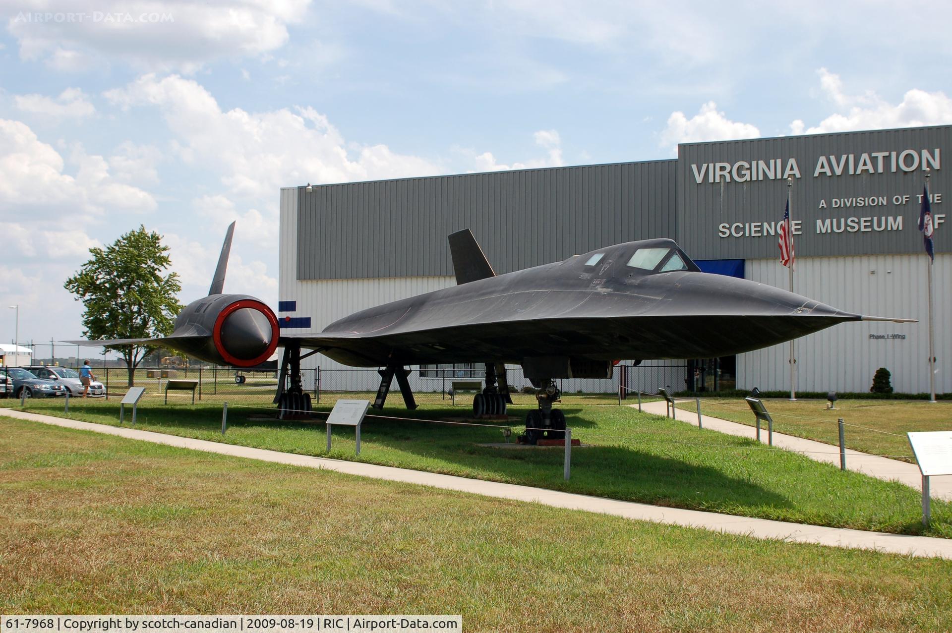 61-7968, 1966 Lockheed SR-71A Blackbird C/N 2019, 1966 Lockheed SR-71A Blackbird at the Virginia Aviation Museum, Richmond International Airport, Richmond, VA
