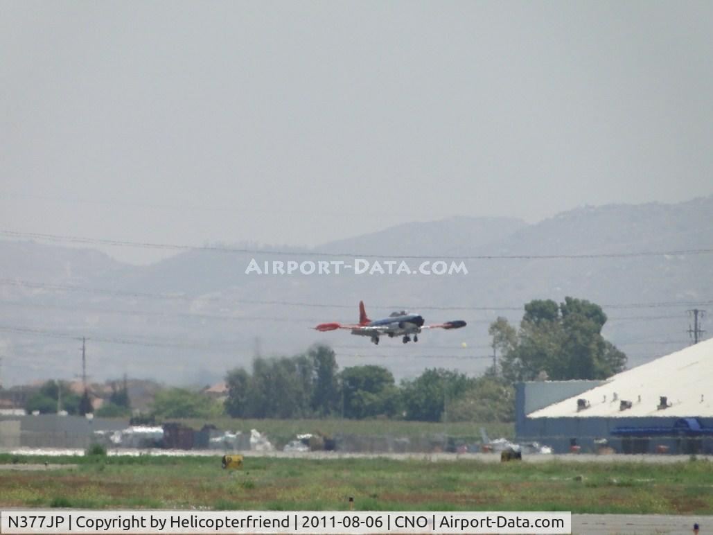 N377JP, Canadair CT-133 Silver Star 3 (CL-30) C/N T33-377, On final and looking like she's getting ready to settle on the runway