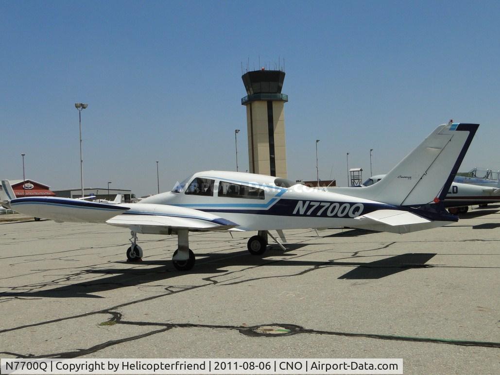 N7700Q, 1971 Cessna 310Q C/N 310Q0410, Parked south and west of the Control Tower