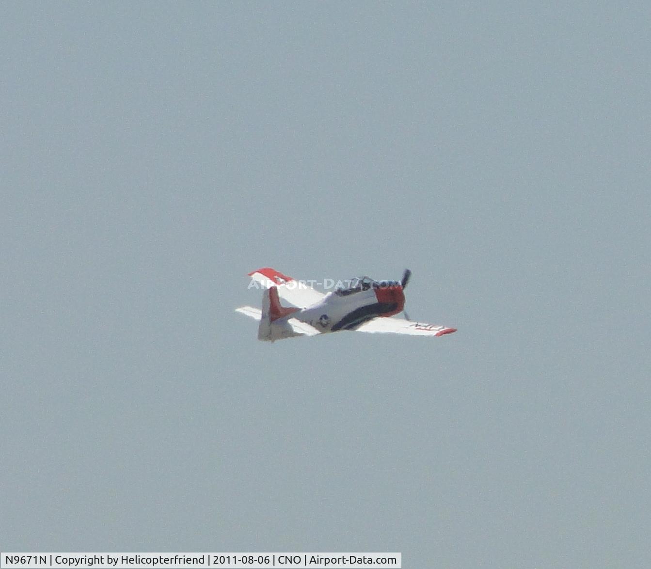 N9671N, 1986 North American T-28B Trojan C/N 200-374 (138303), Motor sounded great as she lifted off the runway and headed west