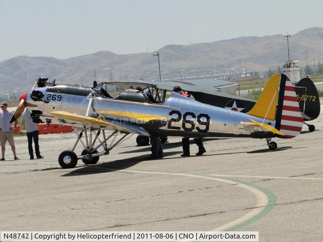 N48742, 1941 Ryan Aeronautical ST3KR C/N 1298, Parked to the rear of Yank's Air Museum