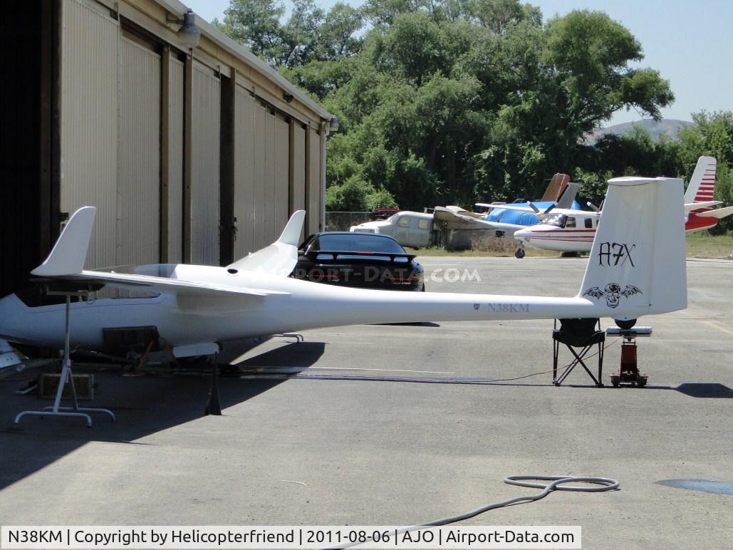 N38KM, 1982 Schempp-Hirth Ventus A C/N 94, Nose parked in the shade and being worked on