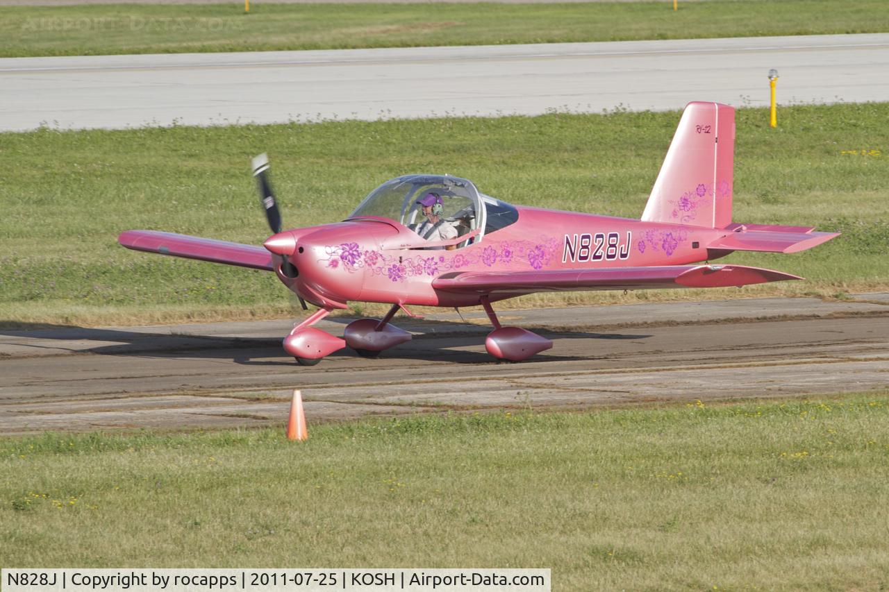 N828J, Vans RV-12 C/N 120317, Taxing to parking from 18R.
