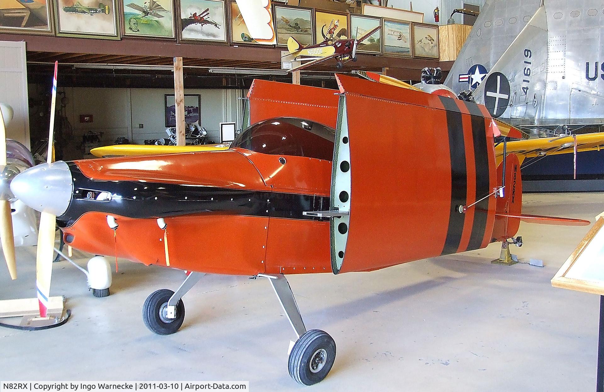 N82RX, 1982 Monnett Sonerai II C/N 00045, Schober Soner AI at the San Diego Air & Space Museum's Gillespie Field Annex, El Cajon CA
