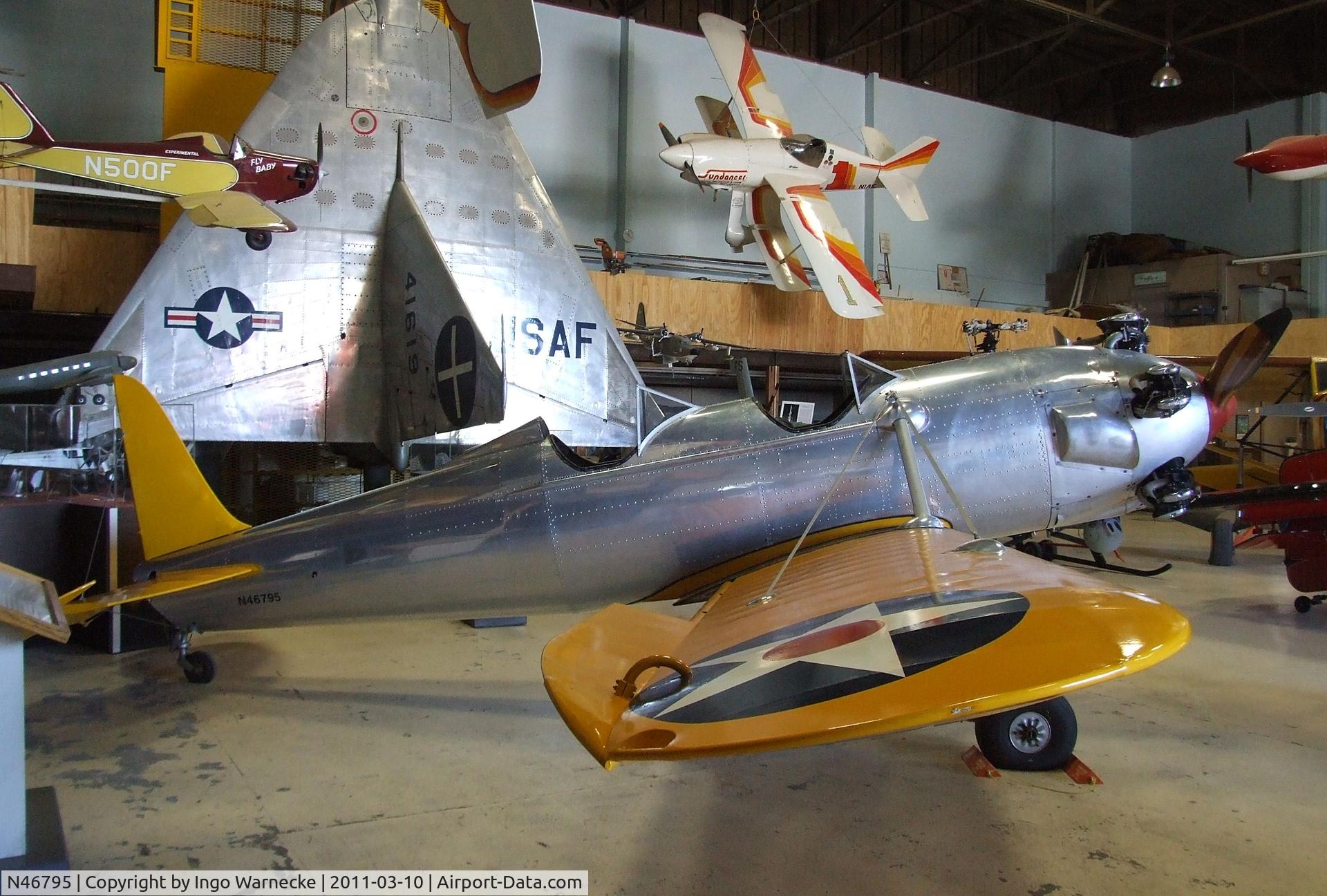 N46795, 1942 Ryan Aeronautical ST3KR C/N 1721, Ryan ST3KR (PT-22 Recruit) at the San Diego Air & Space Museum's Gillespie Field Annex, El Cajon CA