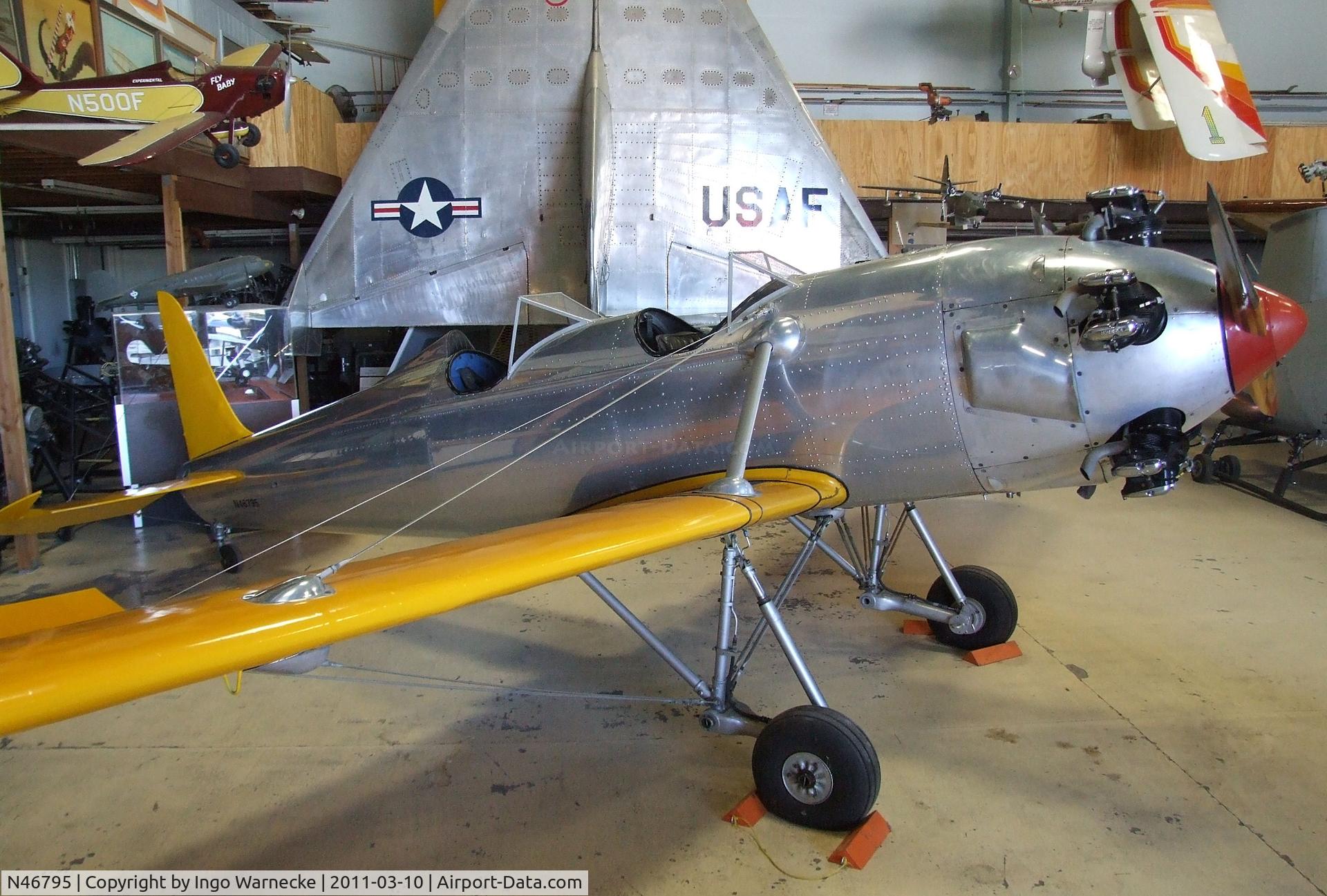 N46795, 1942 Ryan Aeronautical ST3KR C/N 1721, Ryan ST3KR (PT-22 Recruit) at the San Diego Air & Space Museum's Gillespie Field Annex, El Cajon CA
