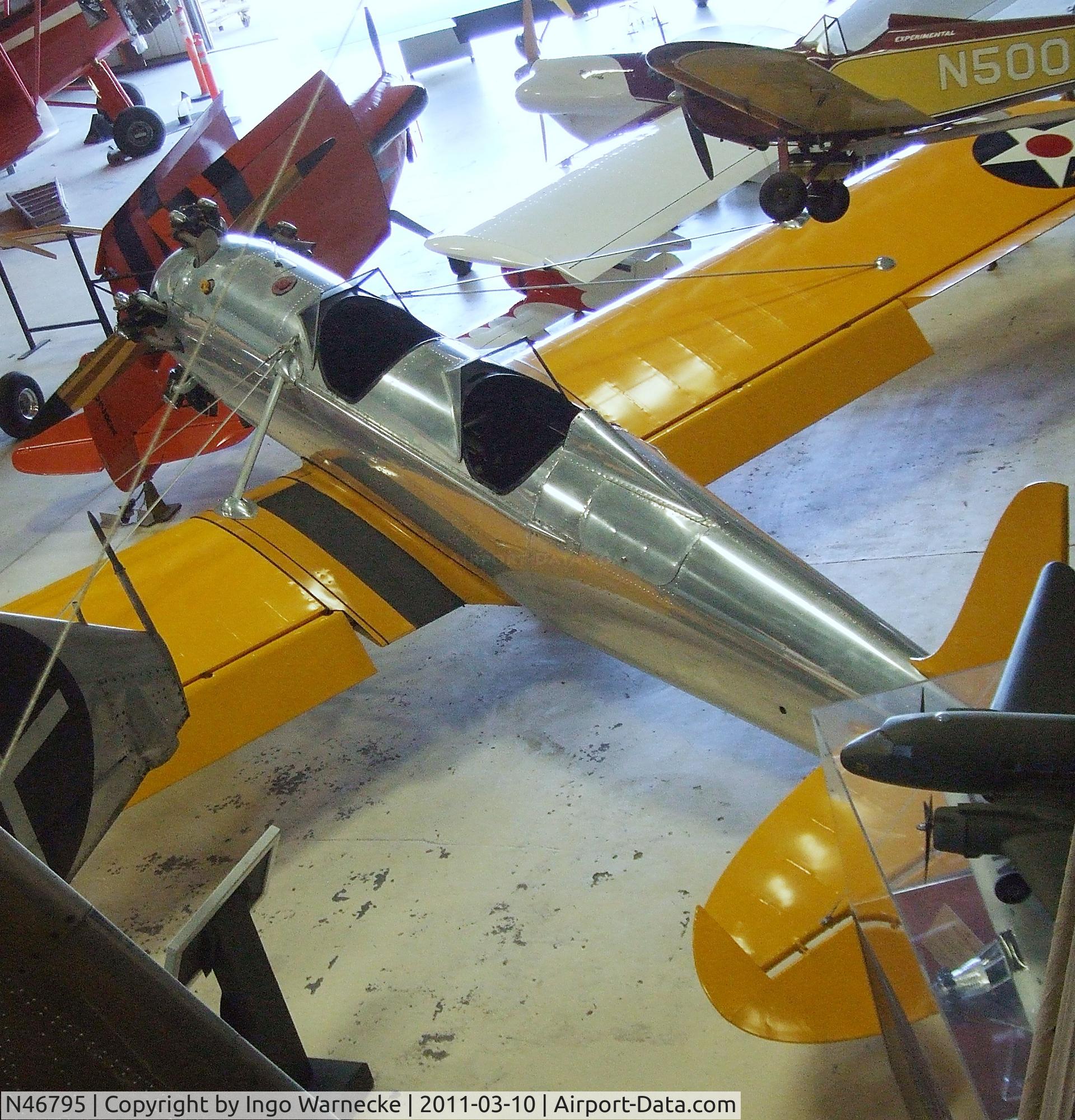 N46795, 1942 Ryan Aeronautical ST3KR C/N 1721, Ryan ST3KR (PT-22 Recruit) at the San Diego Air & Space Museum's Gillespie Field Annex, El Cajon CA