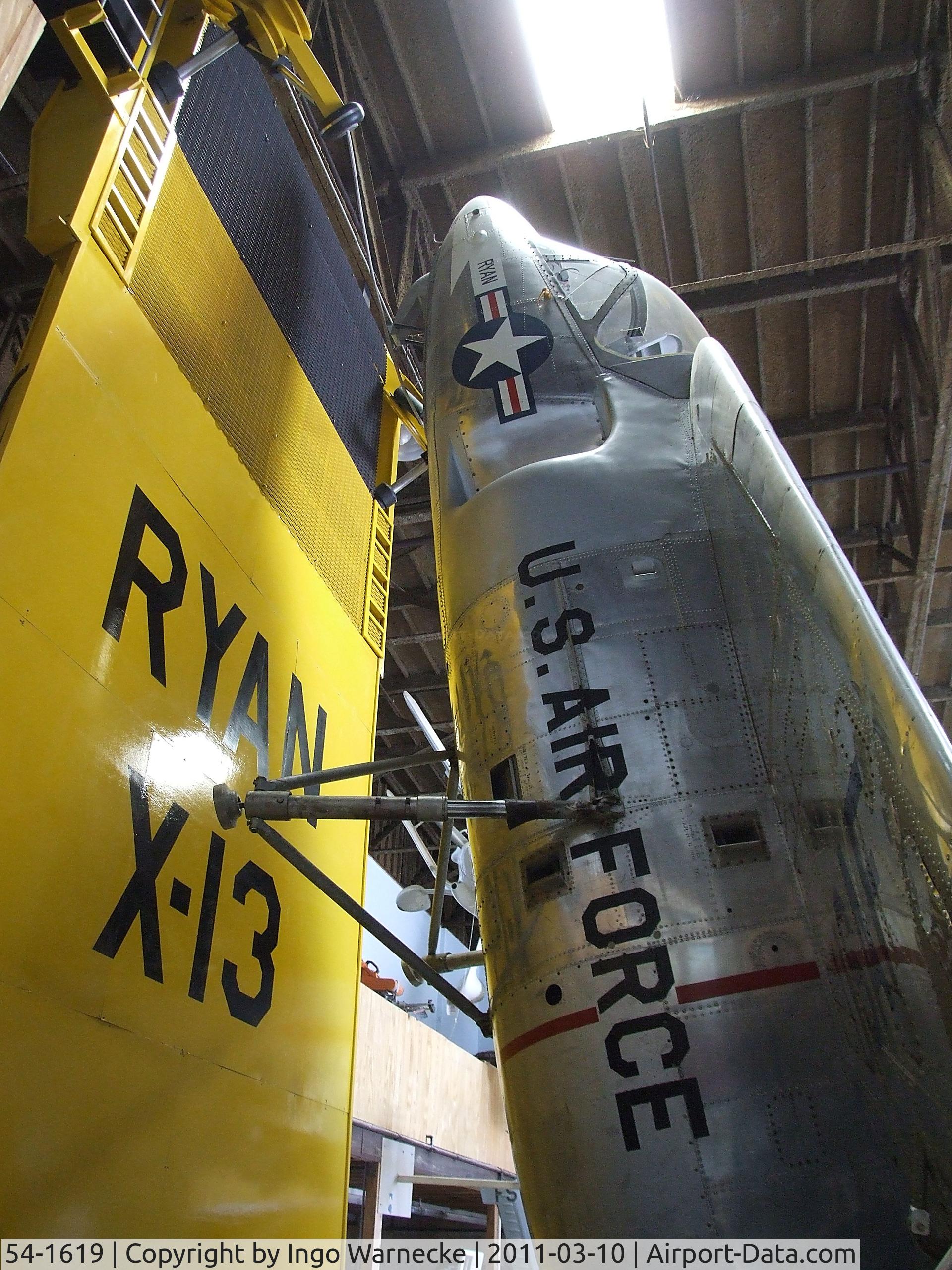 54-1619, 1954 Ryan X-13A-RY Vertijet C/N Not found 54-1619, Ryan X-13A Vertijet at the San Diego Air & Space Museum's Gillespie Field Annex, El Cajon CA