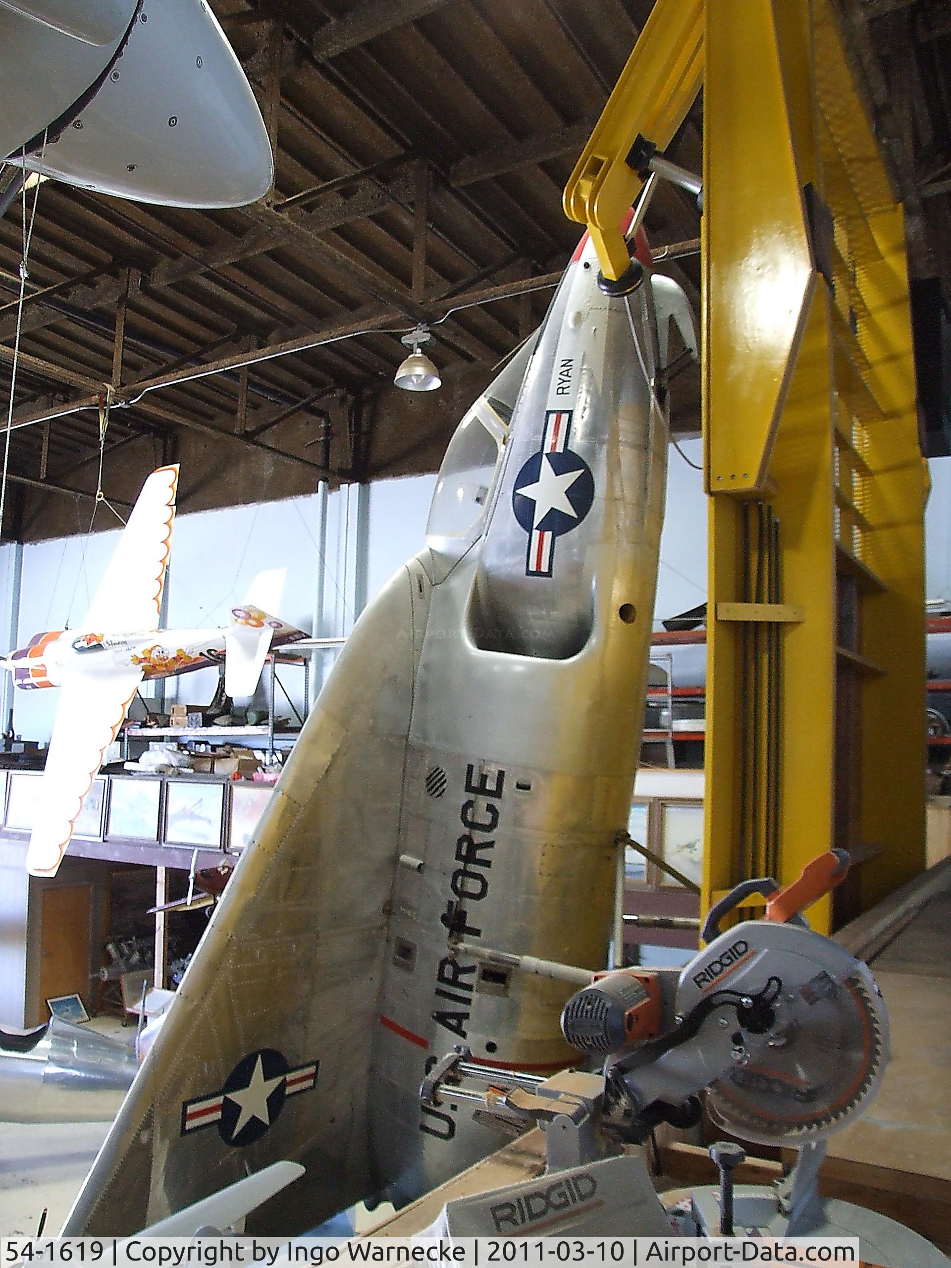 54-1619, 1954 Ryan X-13A-RY Vertijet C/N Not found 54-1619, Ryan X-13A Vertijet at the San Diego Air & Space Museum's Gillespie Field Annex, El Cajon CA