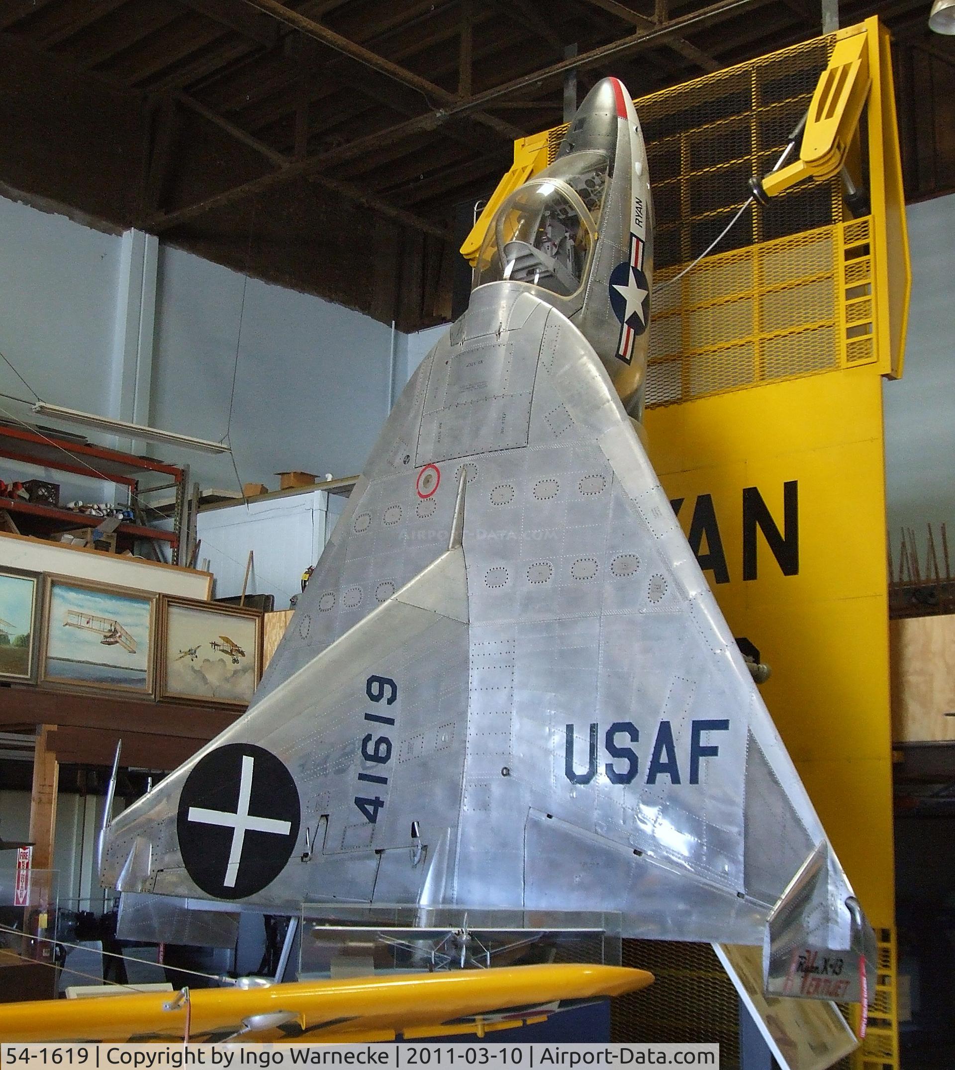 54-1619, 1954 Ryan X-13A-RY Vertijet C/N Not found 54-1619, Ryan X-13A Vertijet at the San Diego Air & Space Museum's Gillespie Field Annex, El Cajon CA