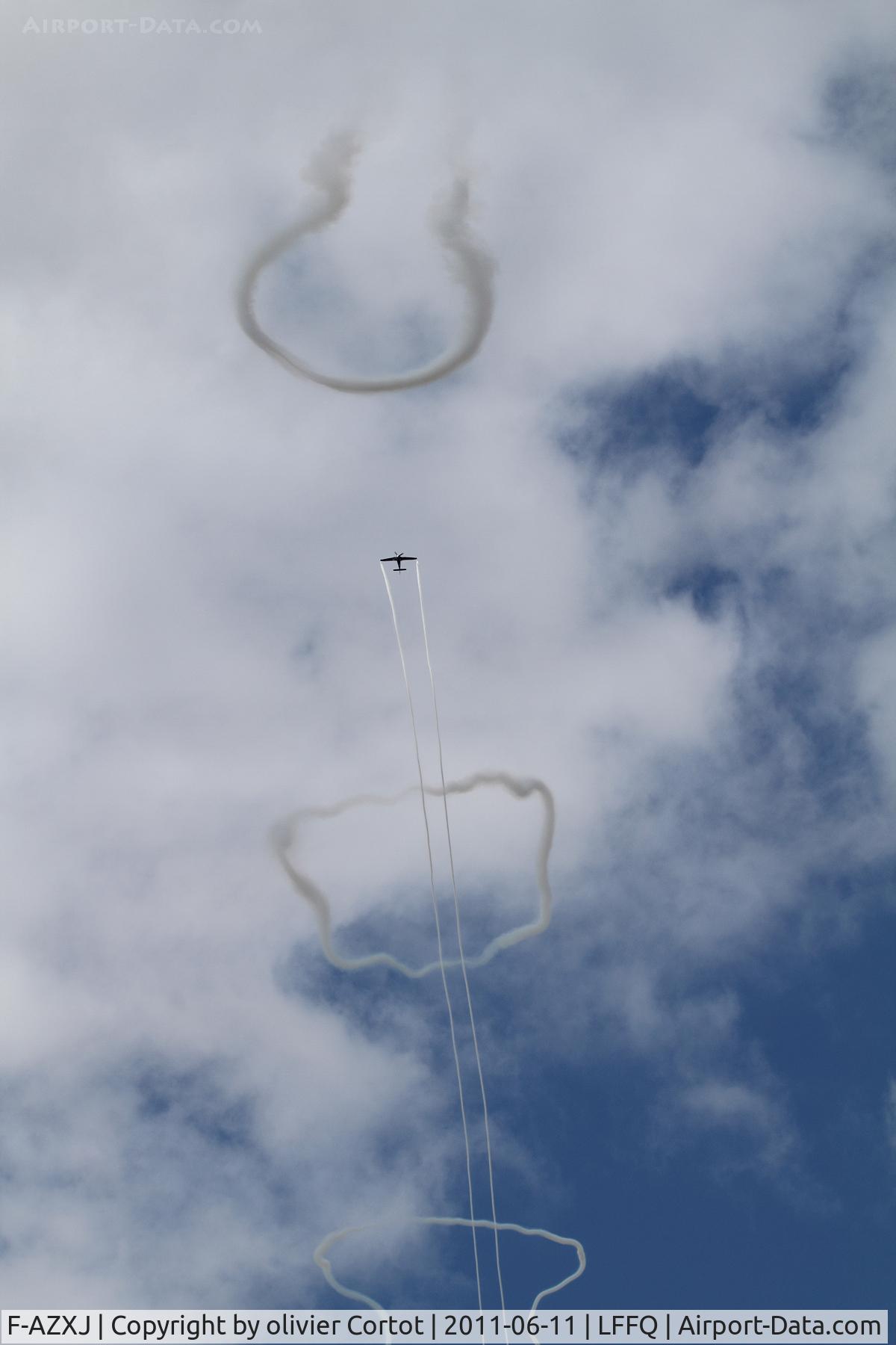 F-AZXJ, 1949 Hawker Sea Fury FB.11 C/N 37733, example of the unusual effect of the smoking pods