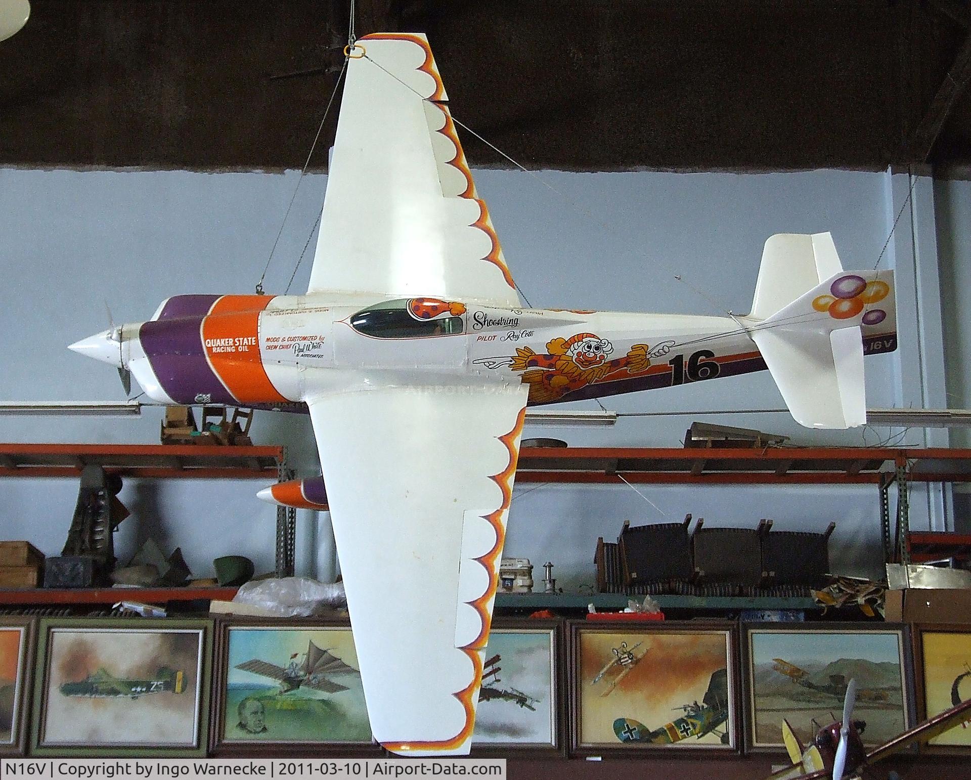 N16V, 1948 Mercury Air Shoestring C/N 101, Mercury Shoestring racer at the San Diego Air & Space Museum's Gillespie Field Annex, El Cajon CA