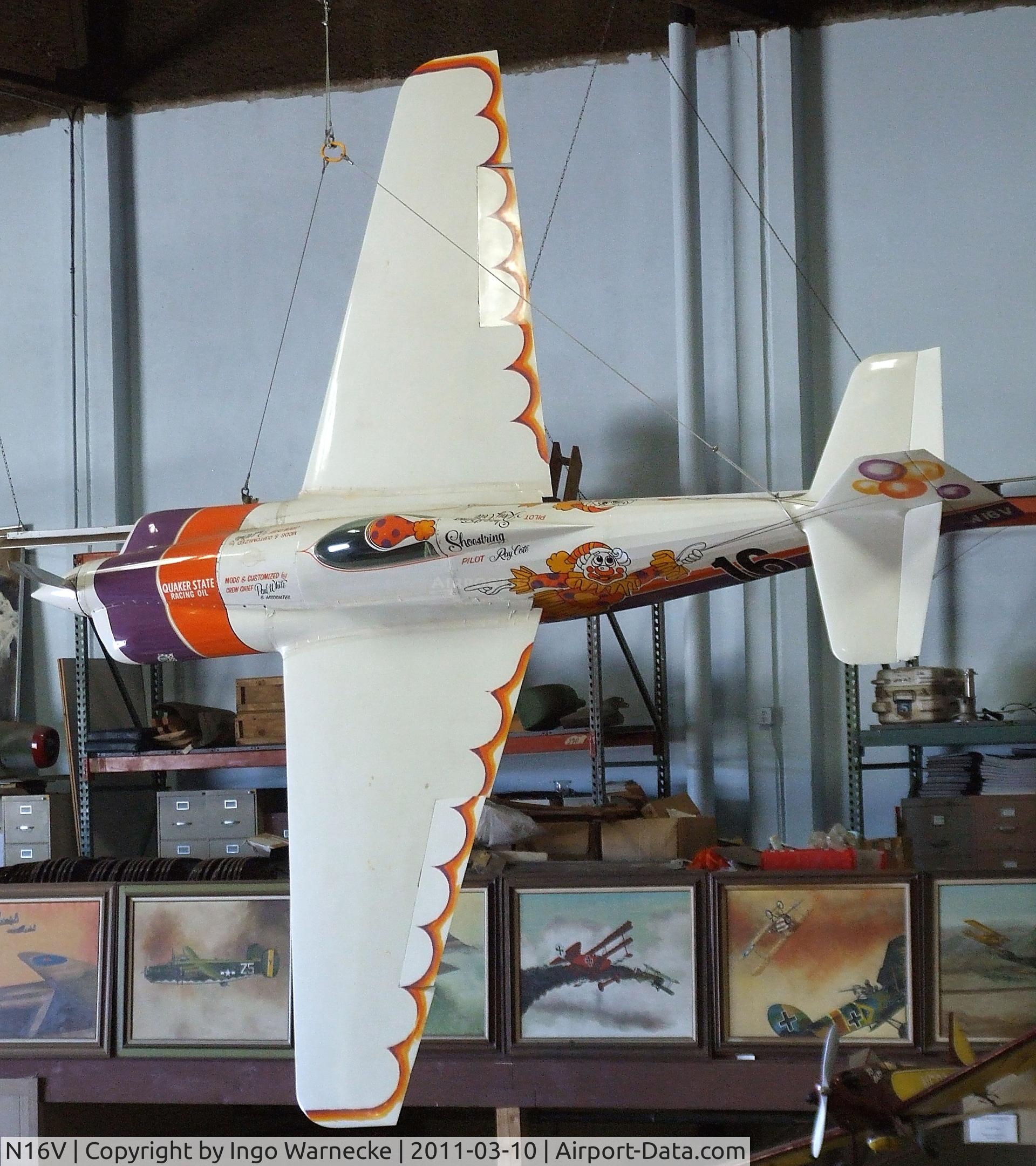N16V, 1948 Mercury Air Shoestring C/N 101, Mercury Shoestring racer at the San Diego Air & Space Museum's Gillespie Field Annex, El Cajon CA