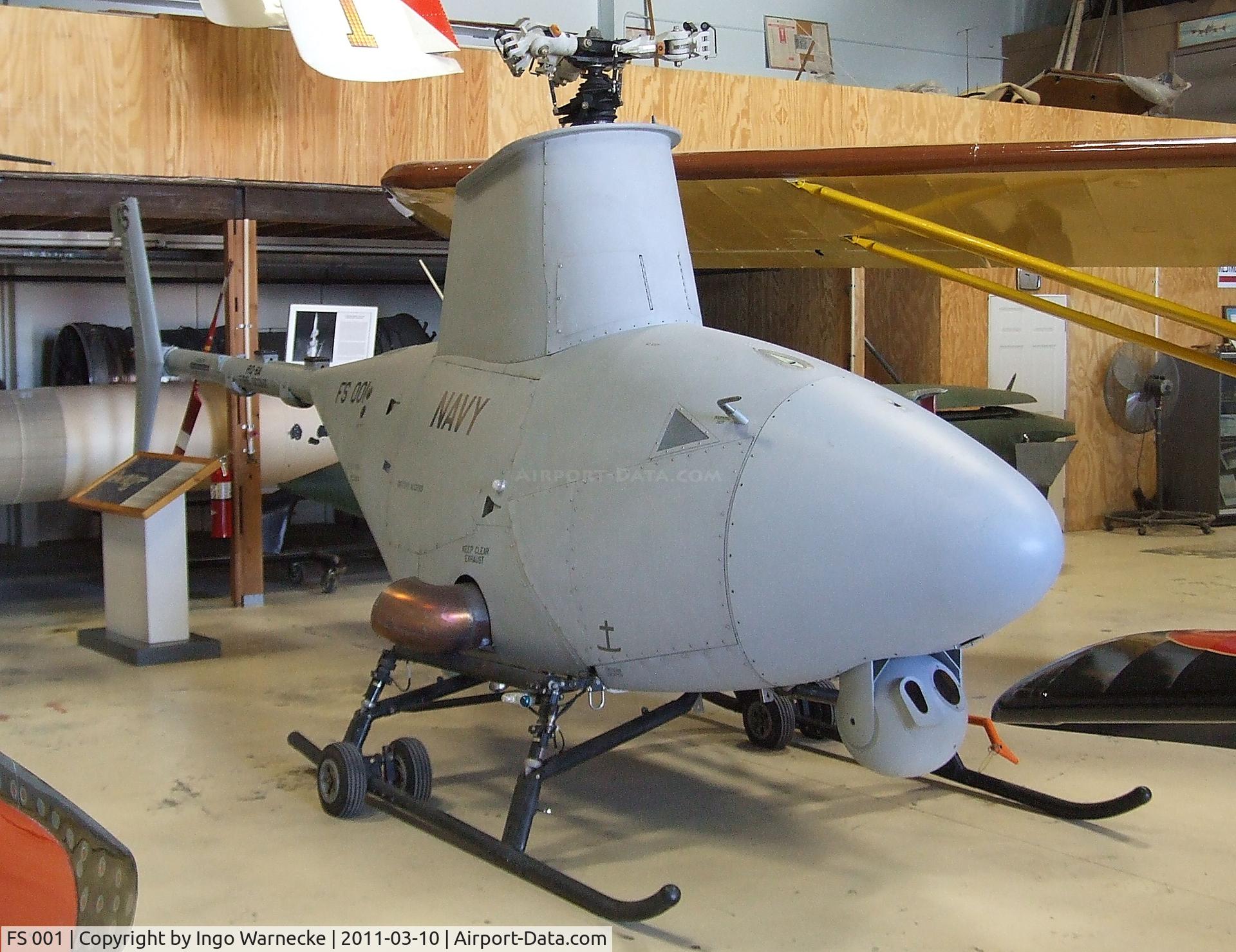 FS 001, Northrop Grumman RQ-8A Fire Scout C/N P-3, Northrop Grumman RQ-8A Fire Scout UAV at the San Diego Air & Space Museum's Gillespie Field Annex, El Cajon CA