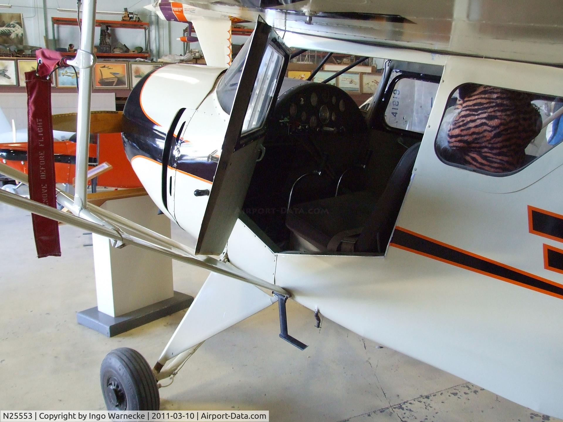 N25553, 1940 Rearwin Cloudster 8135 C/N 829, Rearwin 8135 Cloudster at the San Diego Air & Space Museum's Gillespie Field Annex, El Cajon CA