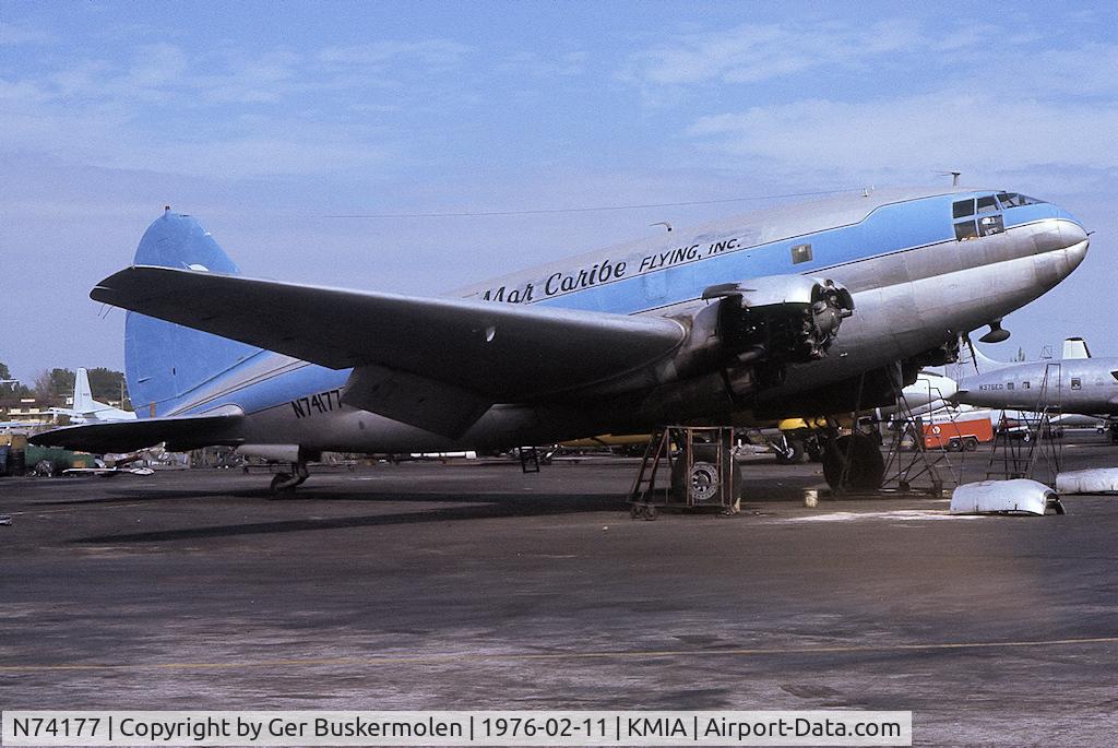N74177, 1945 Curtiss C-46F Commando C/N 22596, Flying now for Mar Caribe Flying Inc.