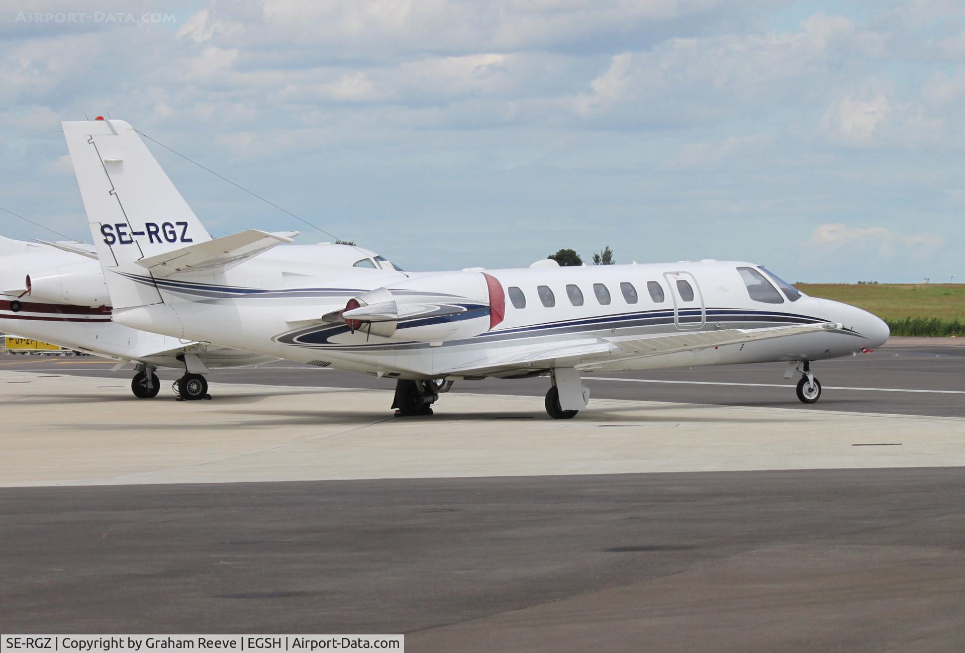 SE-RGZ, 2002 Cessna 560 Citation Encore C/N 560-0607, Parked at Norwich.
