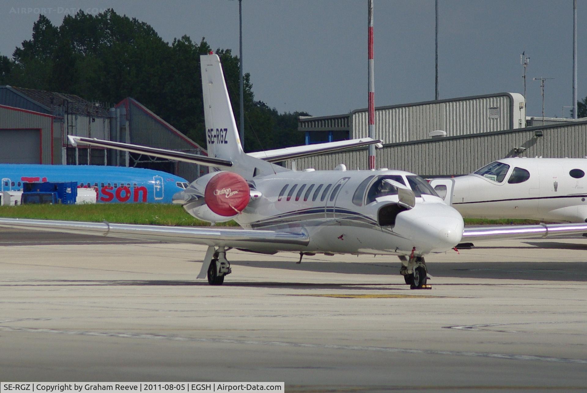 SE-RGZ, 2002 Cessna 560 Citation Encore C/N 560-0607, Parked at Norwich.