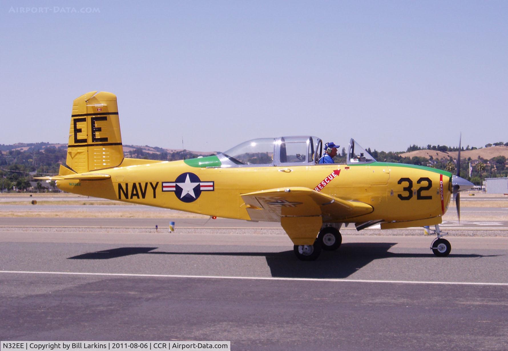 N32EE, 1953 Beech (CCF) T-34A (A45) Mentor C/N CCF34-61, On exhibit for Mt Diablo Pilots Association anniversary.