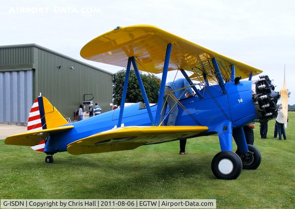 G-ISDN, 1941 Boeing N2S-3 Kaydet C/N 75-1263, Oaksey Park resident