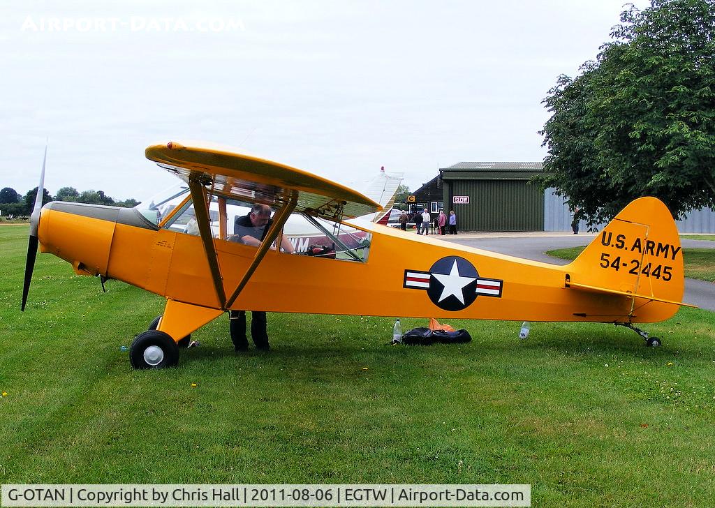 G-OTAN, 1954 Piper L-21B Super Cub (PA-18-135) C/N 18-3845, at the Luscombe fly-in at Oaksey Park