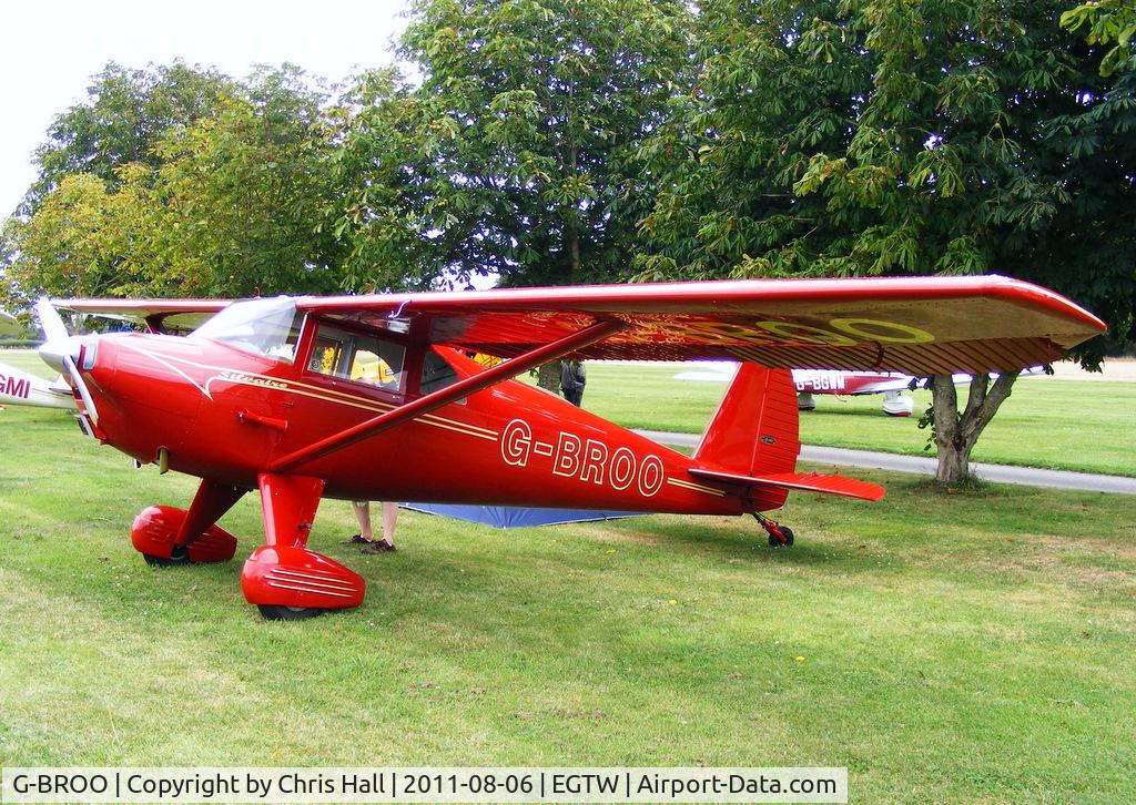 G-BROO, 1948 Luscombe 8E Silvaire C/N 6154, at the Luscombe fly-in at Oaksey Park