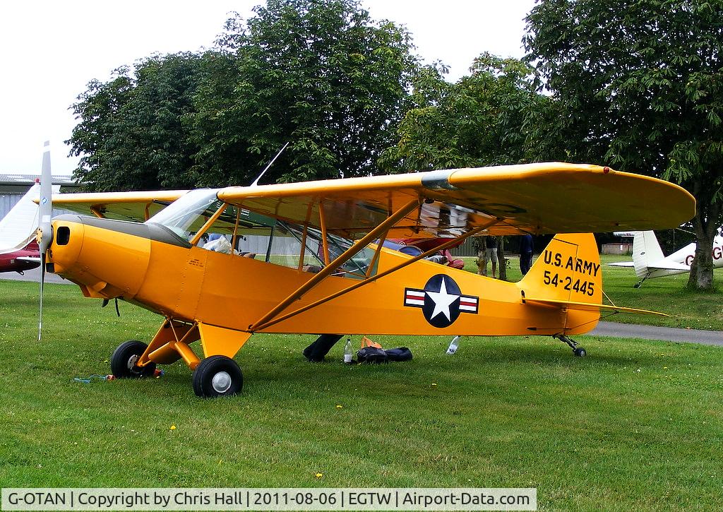 G-OTAN, 1954 Piper L-21B Super Cub (PA-18-135) C/N 18-3845, at the Luscombe fly-in at Oaksey Park