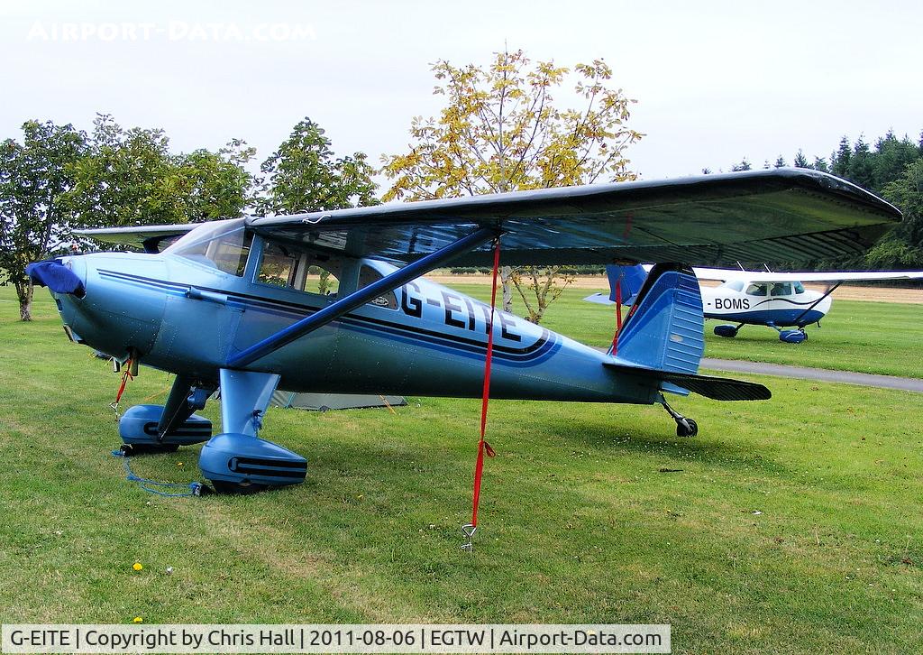 G-EITE, 1946 Luscombe 8F Silvaire C/N 3407, at the Luscombe fly-in at Oaksey Park