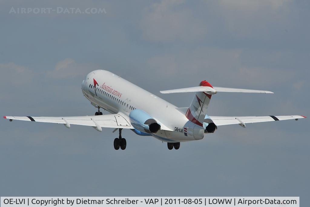 OE-LVI, 1993 Fokker 100 (F-28-0100) C/N 11468, Austrian Airlines Fokker 100