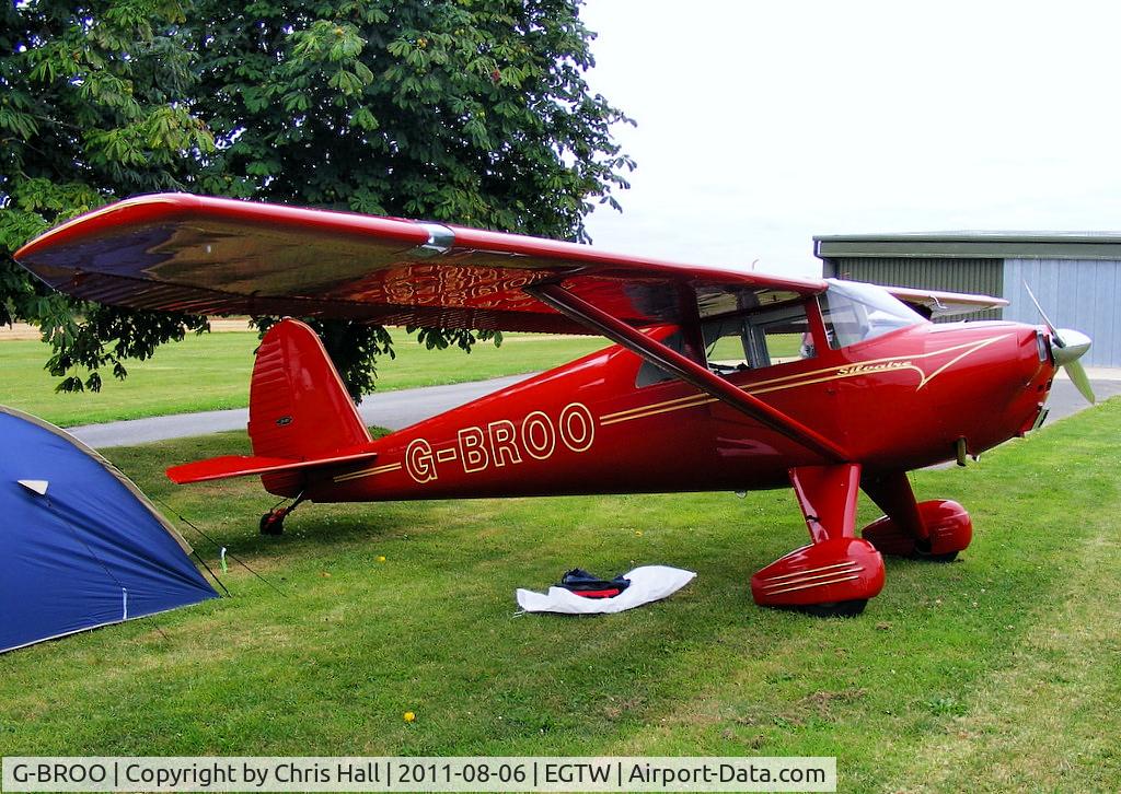 G-BROO, 1948 Luscombe 8E Silvaire C/N 6154, at the Luscombe fly-in at Oaksey Park
