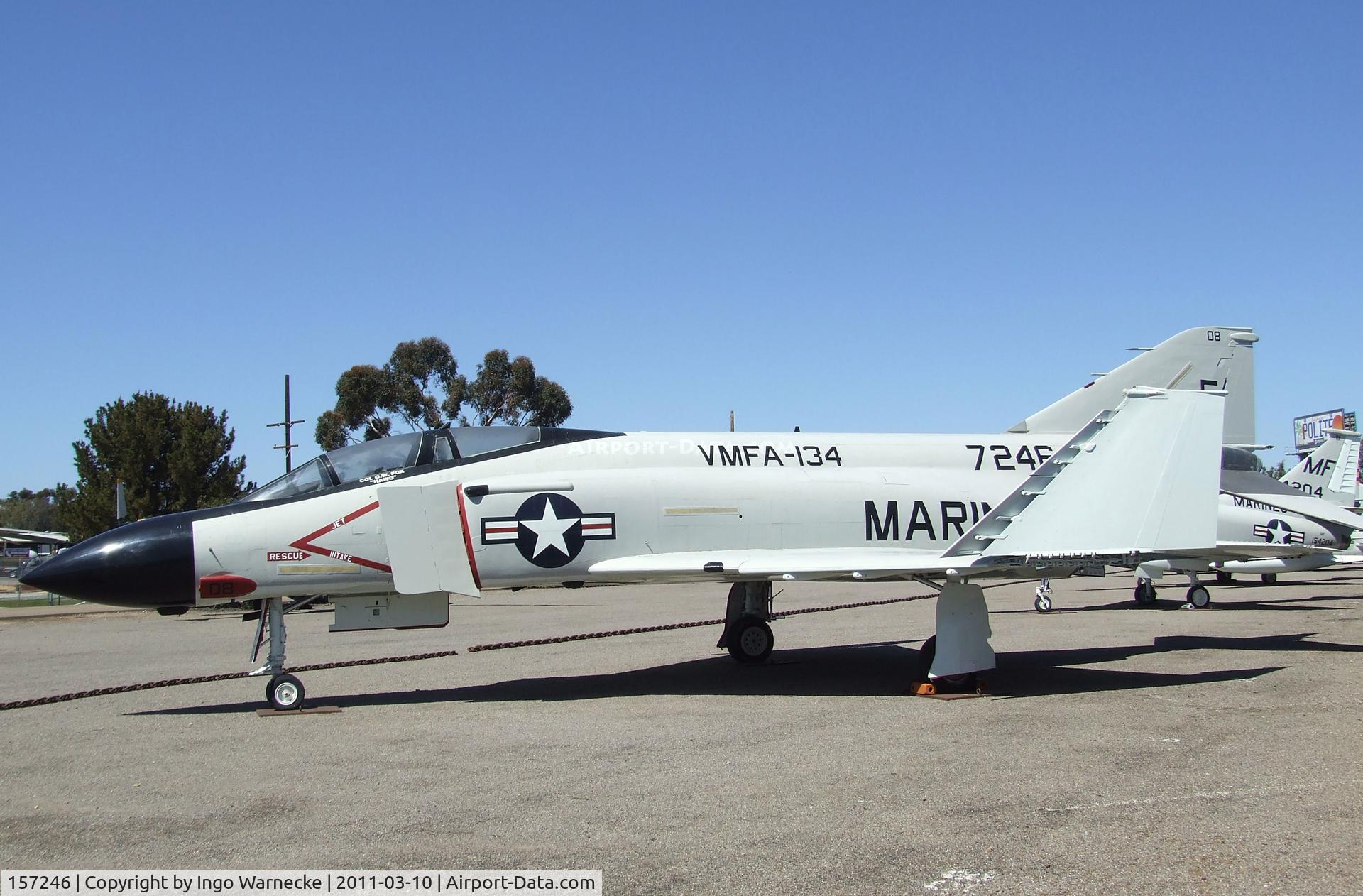 157246, McDonnell F-4J Phantom II C/N 3615, McDonnell Douglas F-4J Phantom II at the Flying Leatherneck Aviation Museum, Miramar CA