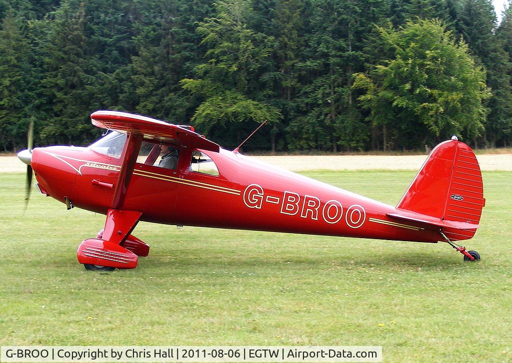 G-BROO, 1948 Luscombe 8E Silvaire C/N 6154, at the Luscombe fly-in at Oaksey Park
