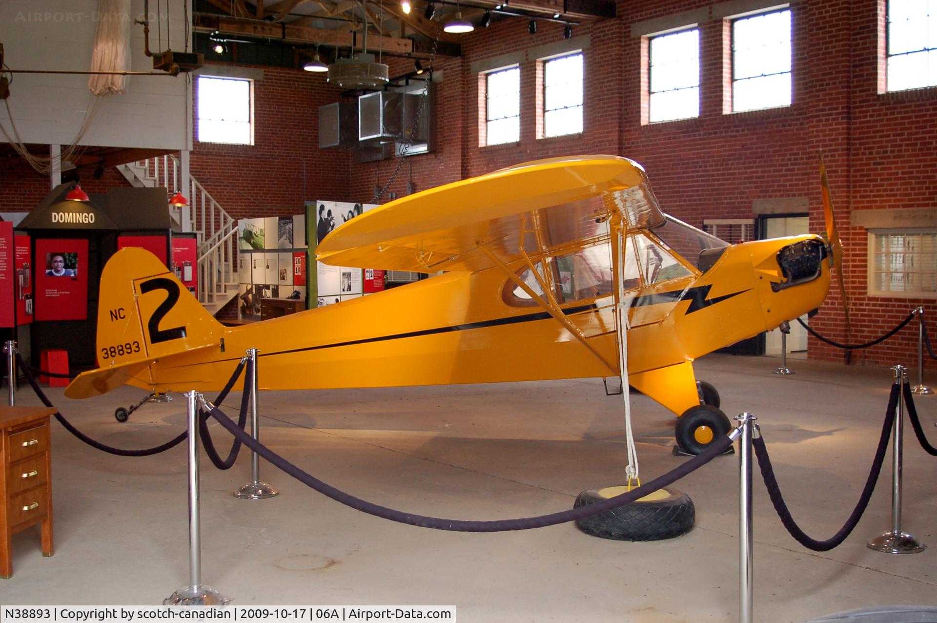 N38893, 1941 Piper J3L-65 Cub C/N 7343, Piper J-3 Cub at the Tuskegee Airman National Historic Site, Moton Field Municipal Airport, Tuskegee, AL