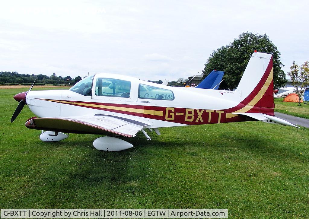 G-BXTT, 1978 Grumman American AA-5B Tiger C/N AA5B-0749, at the Luscombe fly-in at Oaksey Park