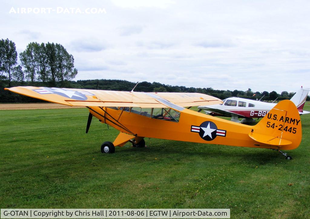G-OTAN, 1954 Piper L-21B Super Cub (PA-18-135) C/N 18-3845, at the Luscombe fly-in at Oaksey Park