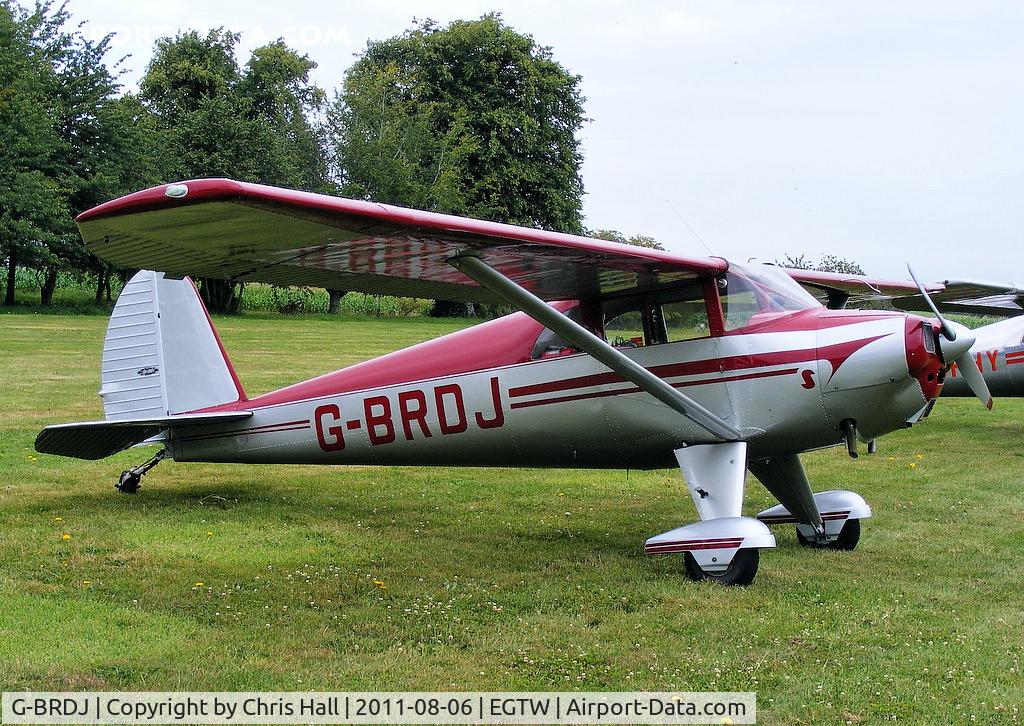 G-BRDJ, 1946 Luscombe 8F Silvaire C/N 3411, at the Luscombe fly-in at Oaksey Park