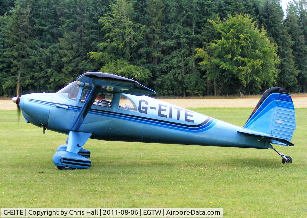 G-EITE, 1946 Luscombe 8F Silvaire C/N 3407, at the Luscombe fly-in at Oaksey Park