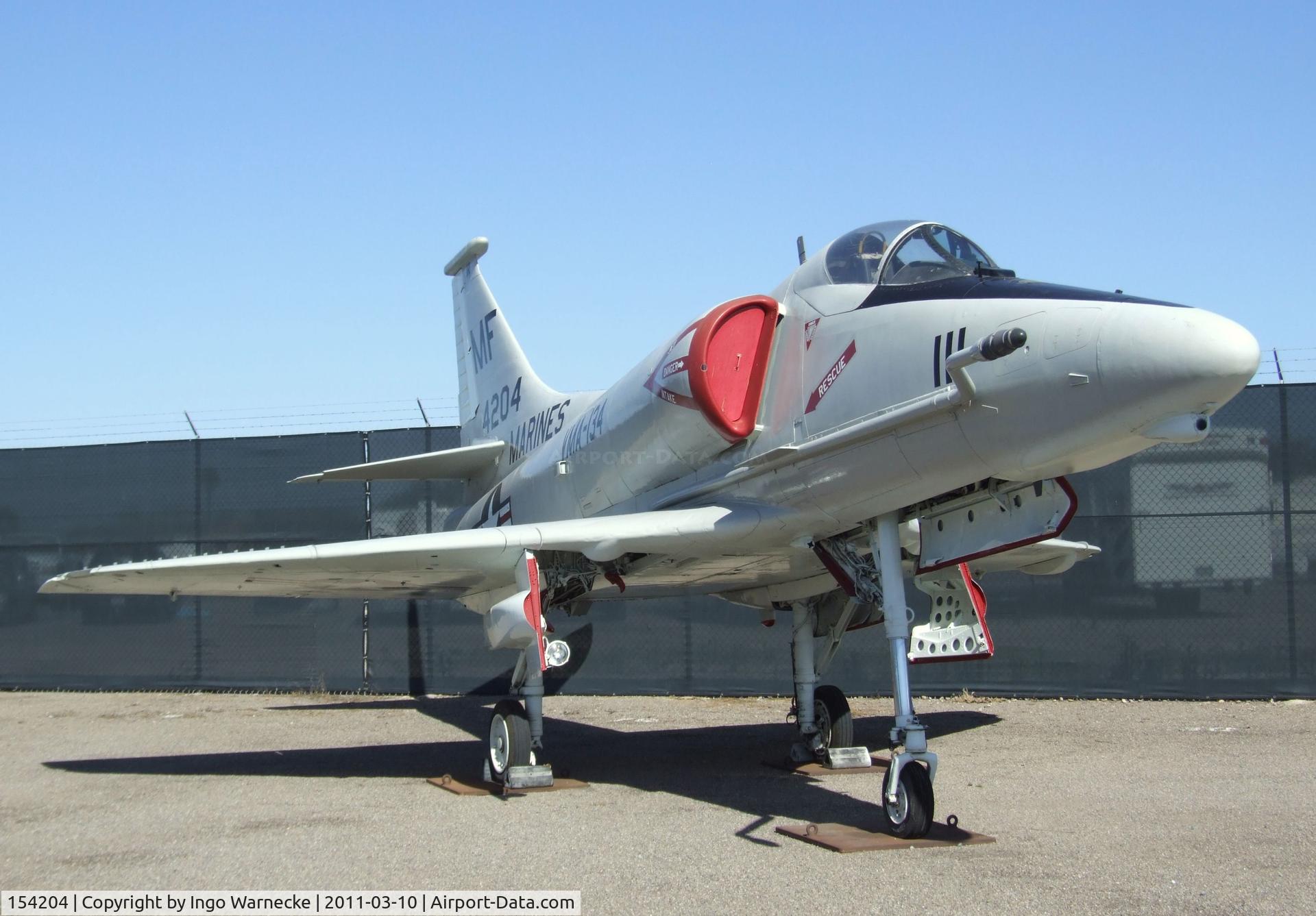 154204, Douglas A-4F Skyhawk C/N 13661, Douglas A-4F Skyhawk at the Flying Leatherneck Aviation Museum, Miramar CA