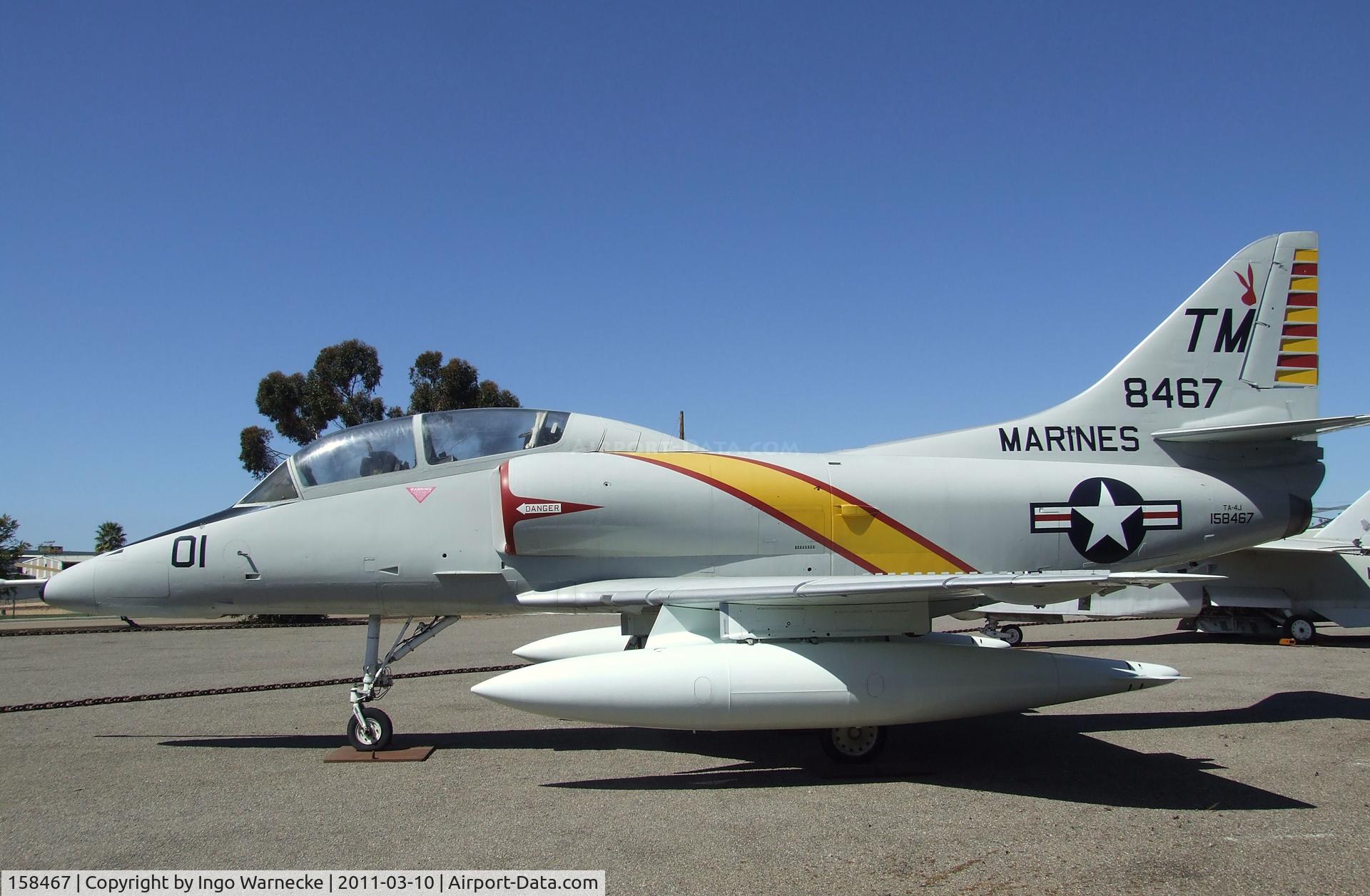 158467, Douglas TA-4J Skyhawk C/N 14272, Douglas TA-4J Skyhawk at the Flying Leatherneck Aviation Museum, Miramar CA