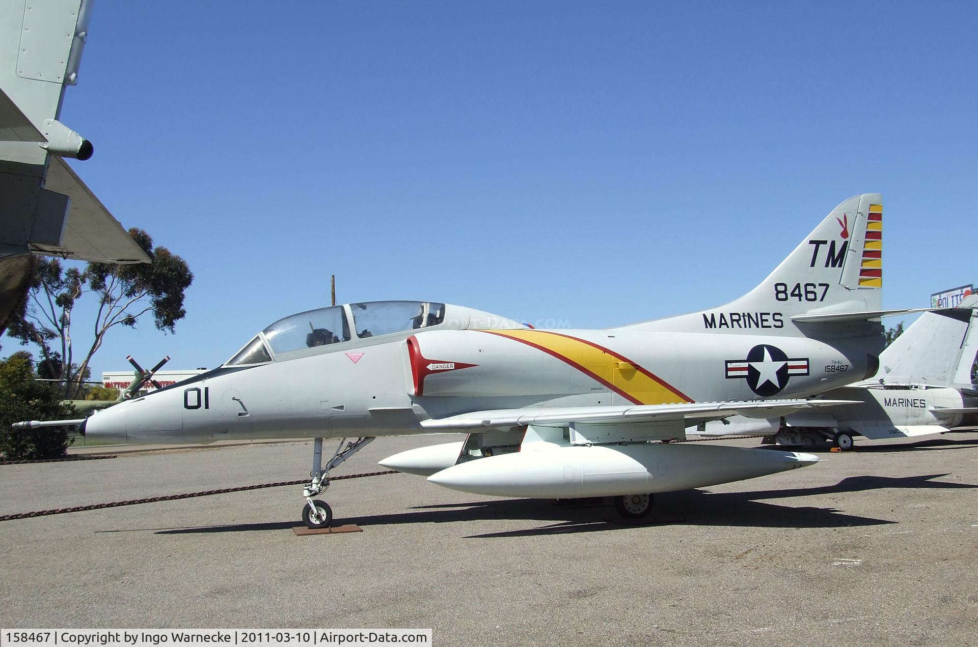 158467, Douglas TA-4J Skyhawk C/N 14272, Douglas TA-4J Skyhawk at the Flying Leatherneck Aviation Museum, Miramar CA