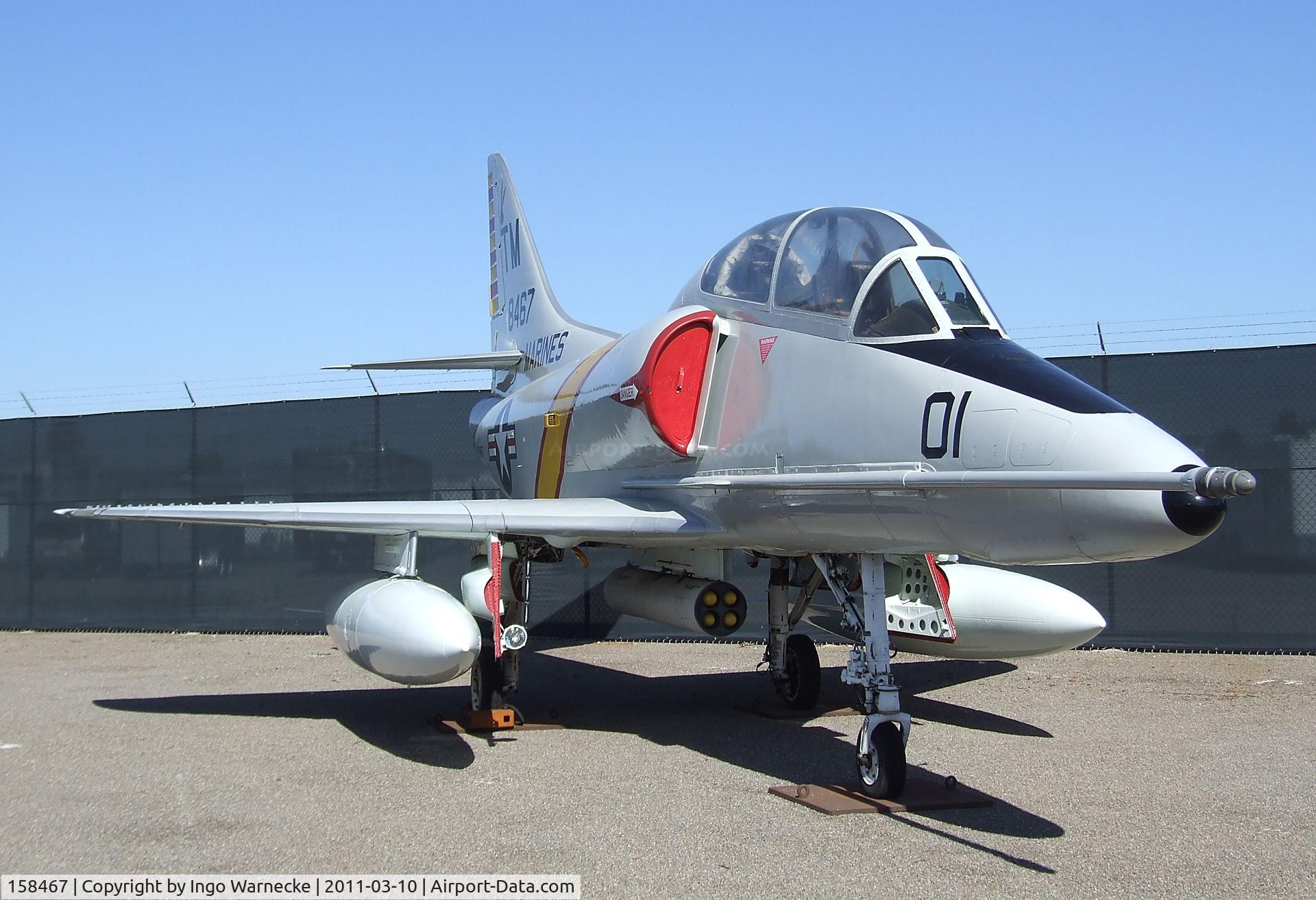 158467, Douglas TA-4J Skyhawk C/N 14272, Douglas TA-4J Skyhawk at the Flying Leatherneck Aviation Museum, Miramar CA