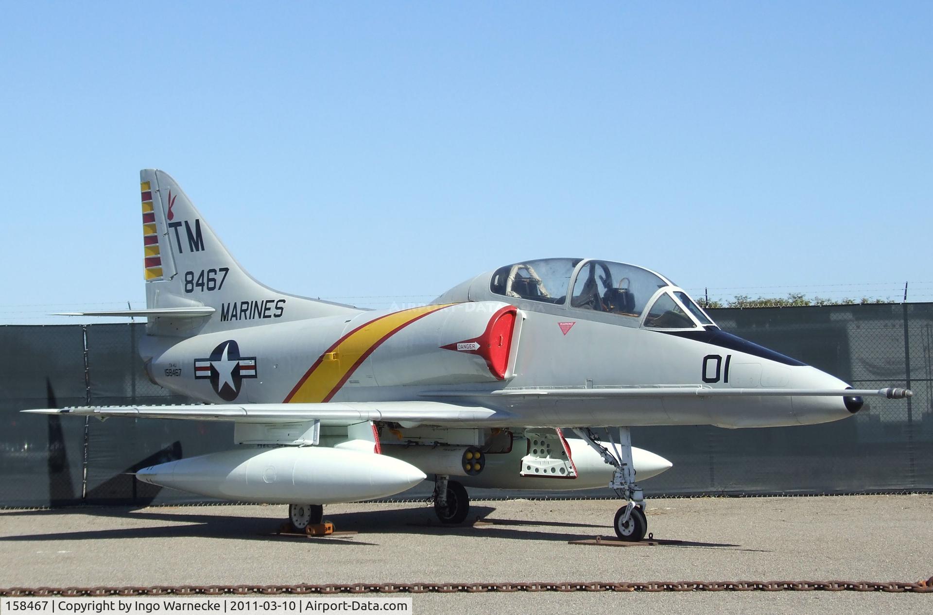 158467, Douglas TA-4J Skyhawk C/N 14272, Douglas TA-4J Skyhawk at the Flying Leatherneck Aviation Museum, Miramar CA