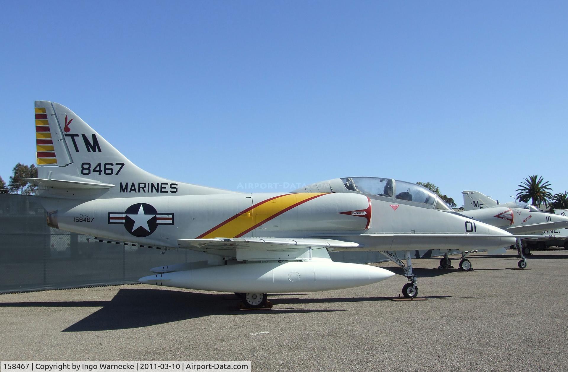 158467, Douglas TA-4J Skyhawk C/N 14272, Douglas TA-4J Skyhawk at the Flying Leatherneck Aviation Museum, Miramar CA
