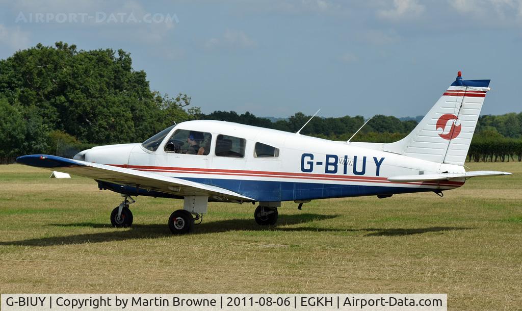 G-BIUY, 1981 Piper PA-28-181 Cherokee Archer II C/N 28-8190133, SHOT AT HEADCORN
