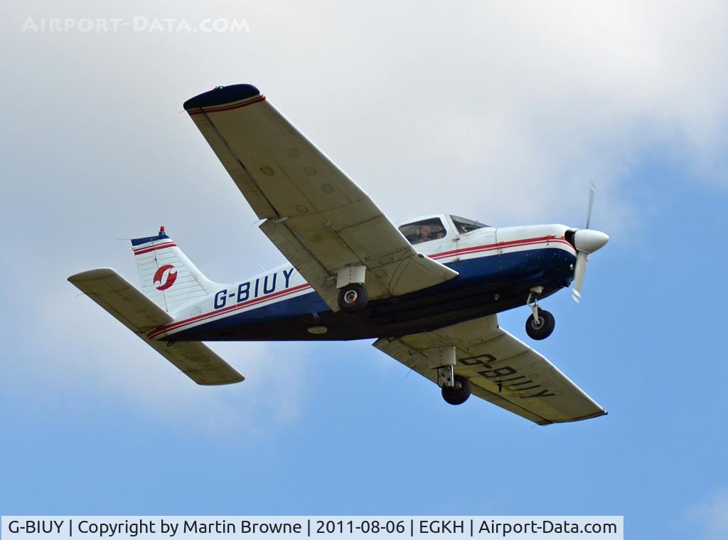 G-BIUY, 1981 Piper PA-28-181 Cherokee Archer II C/N 28-8190133, SHOT AT HEADCORN