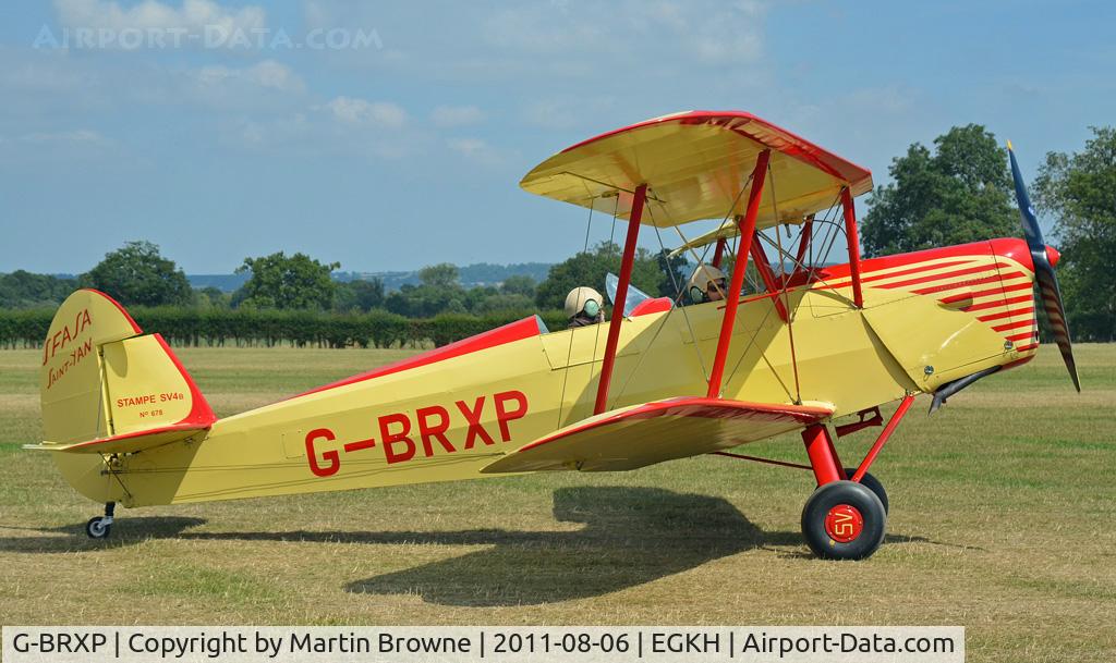G-BRXP, 1948 Stampe-Vertongen SV-4C C/N 678, SHOT AT HEADCORN
