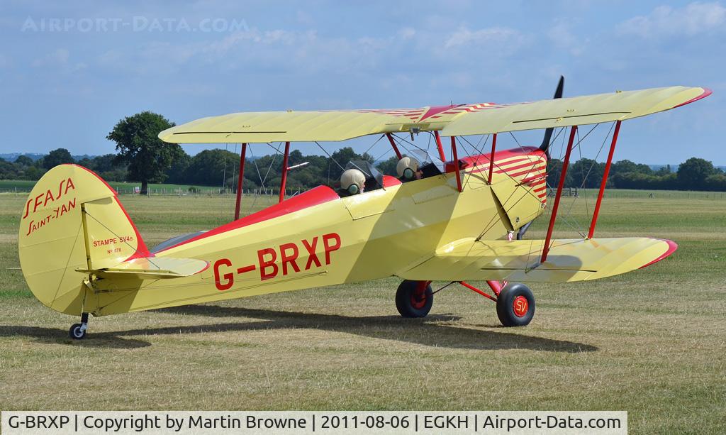 G-BRXP, 1948 Stampe-Vertongen SV-4C C/N 678, SHOT AT HEADCORN